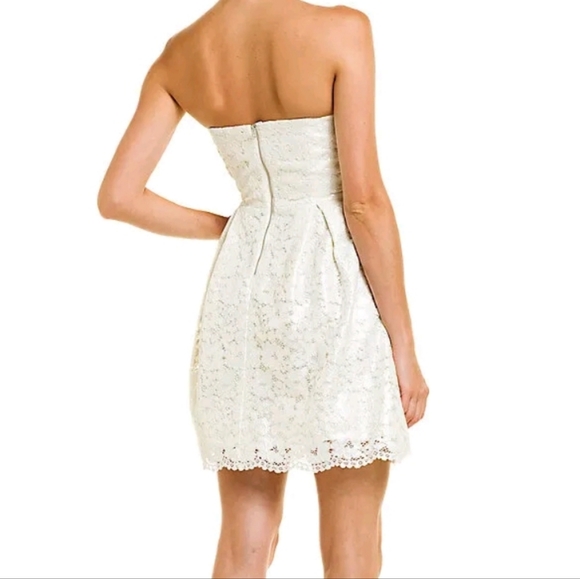 NWOT LILLY PULITZER MARIELLE CAMEO WHITE RACE FOR THIS LACE STRAPLESS DRESS - Picture 15 of 15